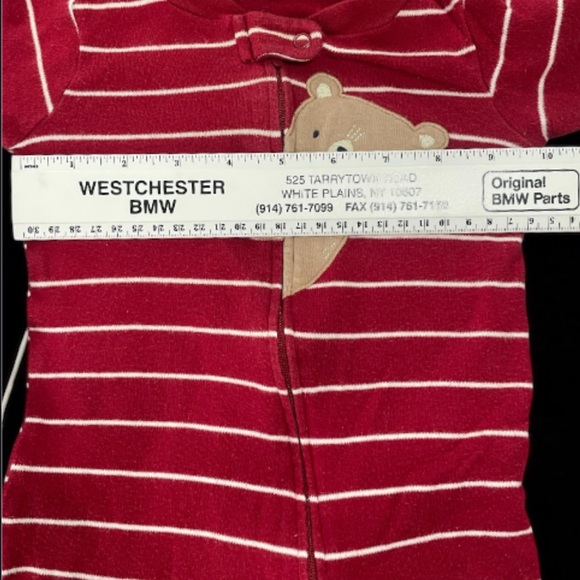 Carter's Blue and Red Winter/Holiday Print Footie Pajamas  Set of 3 - Picture 7 of 11